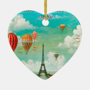 Adorno De Cerámica Globos vintage de PixDezines/eiffel/parís