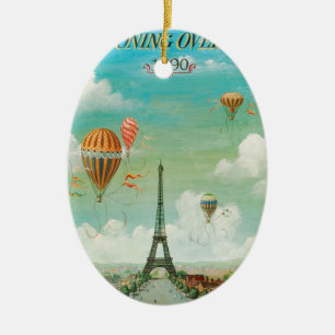 Adorno De Cerámica Globos vintage de PixDezines/eiffel/parís