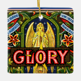 Adorno De Cerámica Gloria a Dios en lo más alto... Cuadrada
