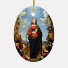 ADORNO DE CERÁMICA GLORIA A LA CONCEPCIÓN IMMACULADA