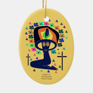 ADORNO DE CERÁMICA GLORIA A LA MARÍA VIRGEN BENDIDA