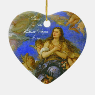 ADORNO DE CERÁMICA GLORIA A LA MARÍA VIRGEN BENDIDA