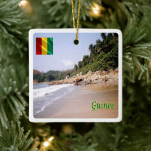 Adorno De Cerámica GN008 GUINEA, playa del Gobernador, África,