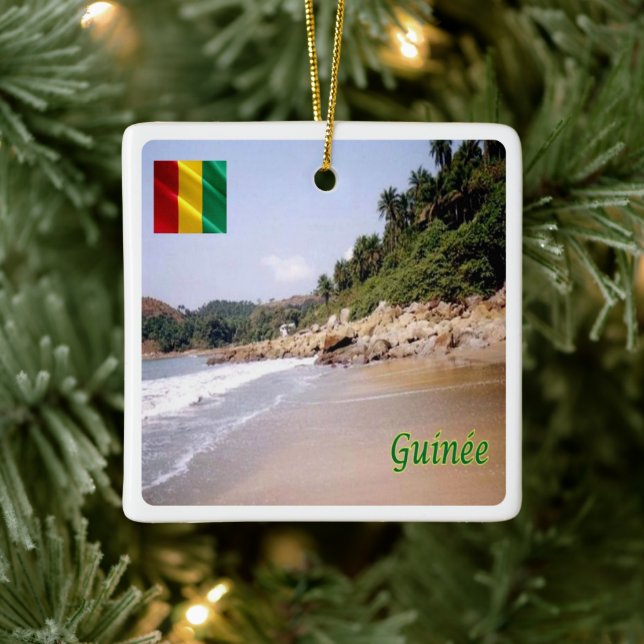 Adorno De Cerámica GN008 GUINEA, playa del Gobernador, África, (Árbol)