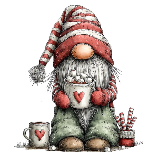 Adorno De Cerámica Gnome Ceramic Oval Christmas Ornament (Subido por el creador)