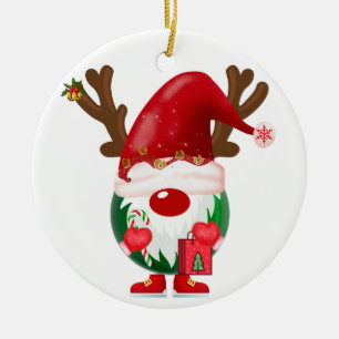 Adorno De Cerámica Gnome de compras de navidades
