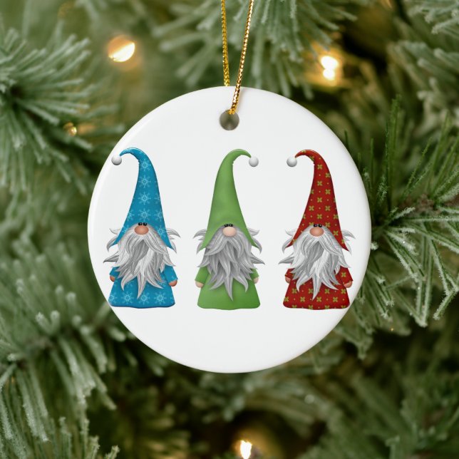 Adorno De Cerámica Gnome de los Navidades pequeños (Árbol)