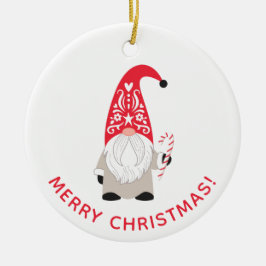Adorno De Cerámica Gnome de Navidades personalizados personalizados