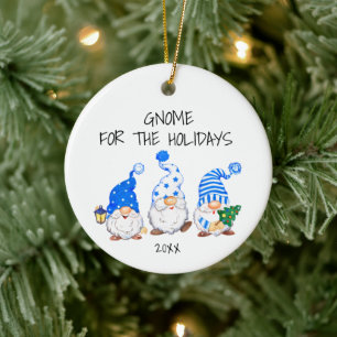 Adorno De Cerámica Gnome divertido de Navidad para el año de las fies