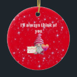 Adorno De Cerámica Gnome in love with rainbow heart<br><div class="desc">Gnome in love with rainbow heart,  it is a design inspired in love,  valentine's day  vibrant color,  happy and starts colorful . Perfect as a gift for a loved one,  for mom,  girlfriend,  sister,  family and those who organize their diary,  planner and diary.</div>