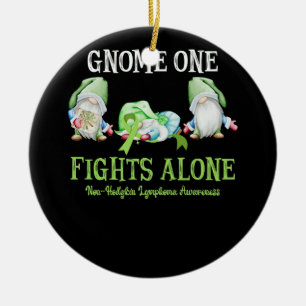 Adorno De Cerámica Gnome One Pelea Sola Linfoma No Hodgkin A