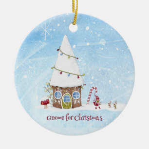 Adorno De Cerámica Gnome para Navidades Snowy Navidades personalizado