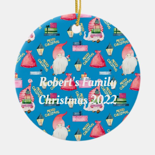 Adorno De Cerámica Gnome Personalizado (Frente)