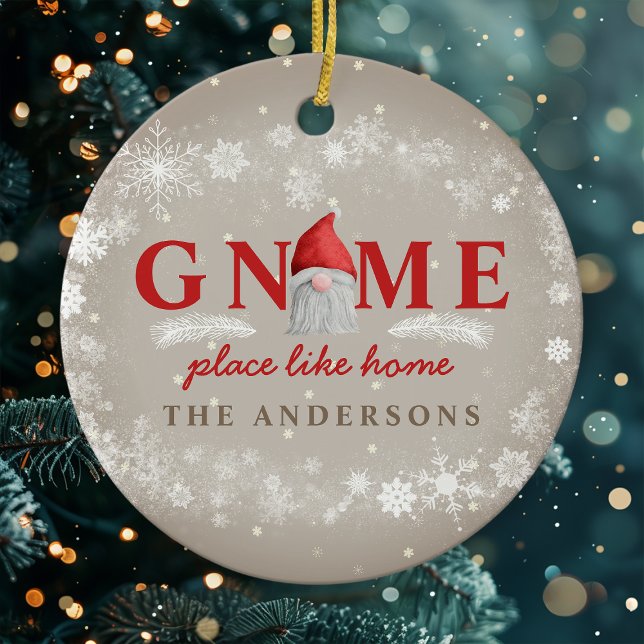 Adorno De Cerámica Gnome Place Like Home Navidades (Subido por el creador)