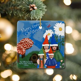 Adorno De Cerámica Gnome su familia