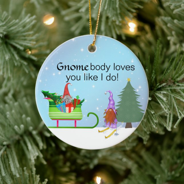 Adorno De Cerámica GnomeBody Te Ama Como Yo (Árbol)