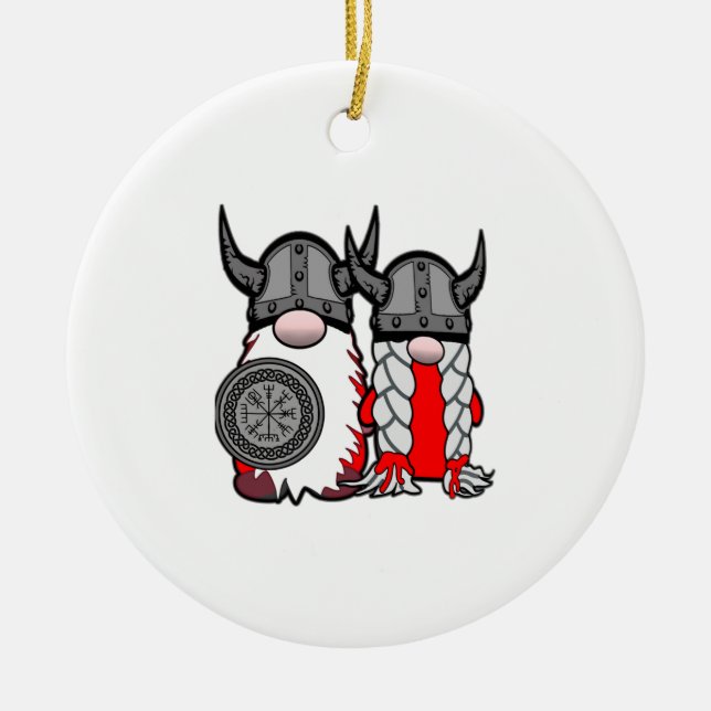 Adorno De Cerámica Gnomes nórdicos lindo Tomte Pareja Escandinavia (Frente)