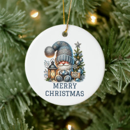 Adorno De Cerámica Gnomo de Navidad Adorable
