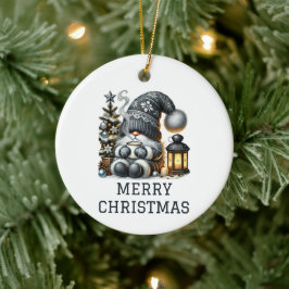 Adorno De Cerámica Gnomo de Navidad Adorable