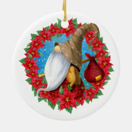 Adorno De Cerámica Gnomo de Navidad Nórdico Foto