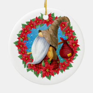 Adorno De Cerámica Gnomo de Navidad Nórdico Foto