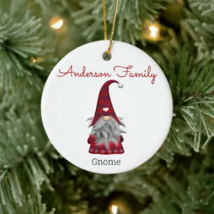 Adorno De Cerámica Gnomo Elfo de Navidad Personalizado Rústico Lindo