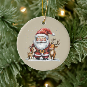 Adorno De Cerámica Gnomo Navidad Temporada de Invierno Amante de Gnom