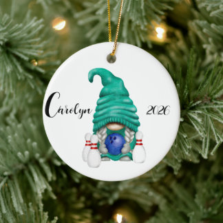Adorno De Cerámica Gnomos de bolos personalizados de Navidad 