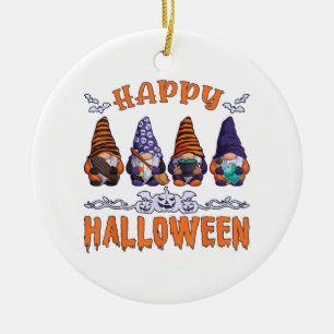 Adorno De Cerámica Gnomos de Halloween