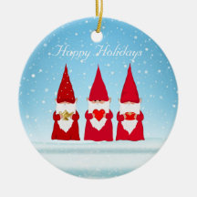 Gnomos de Navidad en azul claro