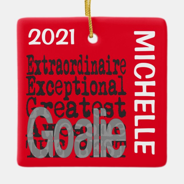 Adorno De Cerámica Goalie Extraordinaire PERSONALIZADO (Anverso)