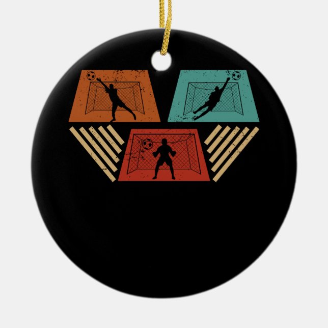 Adorno De Cerámica Goalkeeper de portería deportiva deportista (Frente)