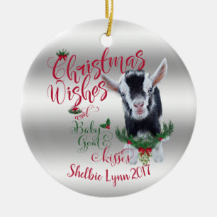 Adorno De Cerámica GOAT   Navidades Desean Bebés De Cabra Bebé Nigeri