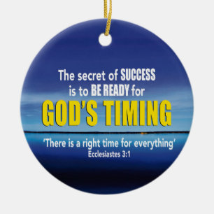 Adorno De Cerámica GODS TIMING Success Christian