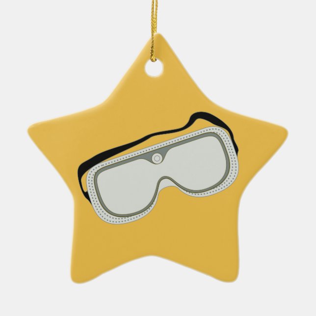 Adorno De Cerámica Goggles de seguridad (Frente)