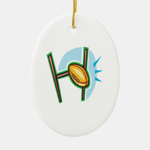 Adorno De Cerámica Gol de Rugby