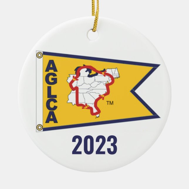 Adorno De Cerámica Gold Burgee (2023) Ornament (Frente)