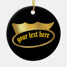 Adorno De Cerámica Gold crown Personalized Hanging Decor Ornament