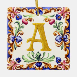 Adorno De Cerámica Golden Alphabet – Letter A