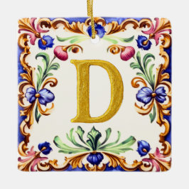 Adorno De Cerámica Golden Alphabet – Letter D