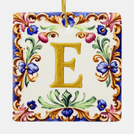 Adorno De Cerámica Golden Alphabet – Letter E