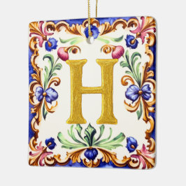 Adorno De Cerámica Golden Alphabet – Letter H