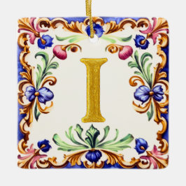 Adorno De Cerámica Golden Alphabet – Letter I