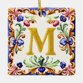 Adorno De Cerámica Golden Alphabet – Letter M