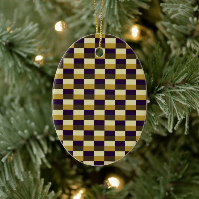 Adorno De Cerámica Golden Brown Color Combination (Árbol)