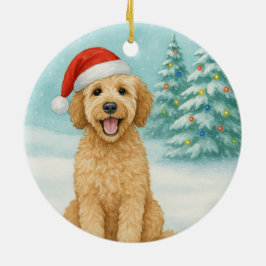 Adorno De Cerámica Golden Doodle