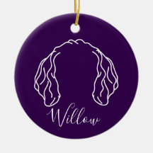 Golden Doodle Ornament (Paw Prints)
