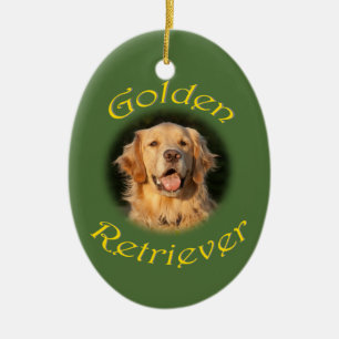 Adorno De Cerámica Golden retriever