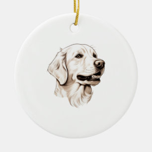 Adorno De Cerámica Golden Retriever 2