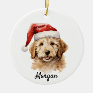 Adorno De Cerámica Goldendoodle Dog